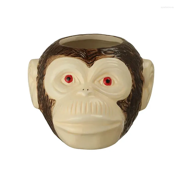 Tazas Ceramic Monkey Head Tiki Taza de cóctel Hawai Vine Great para beber