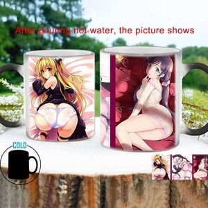 Tasses en céramique mug anime créatif big assaut de beauté thermique thermique BSKT-138 tasses et tasses tasses personnalisées Subilation gobelers couleurs de couleur Coup de couleur 240410