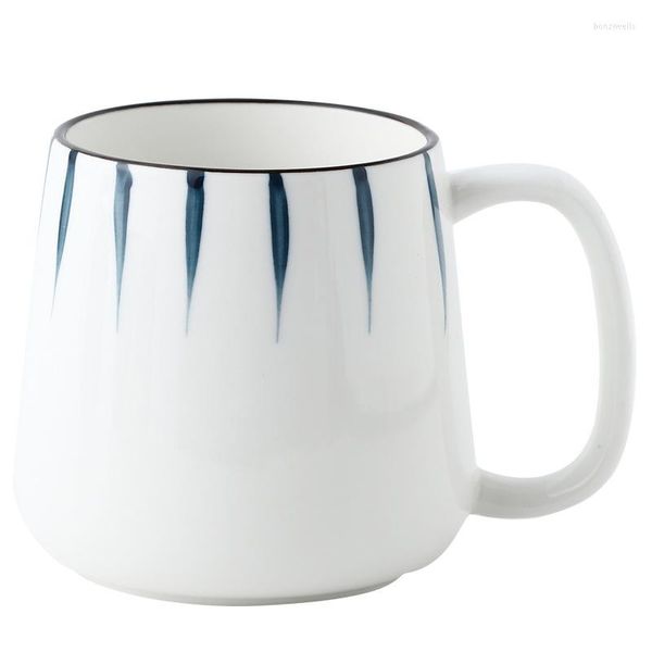 Tasses Tasse en céramique Style japonais dessiné à la main sous glaçure après-midi tasse à thé petit déjeuner café lait couple eau