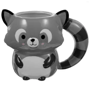 Tasses en céramique tasse de bureau Coffee Gift Gift Ceramics Gingerbread Eau pour la maison Maison Milk Animal Ratcoon