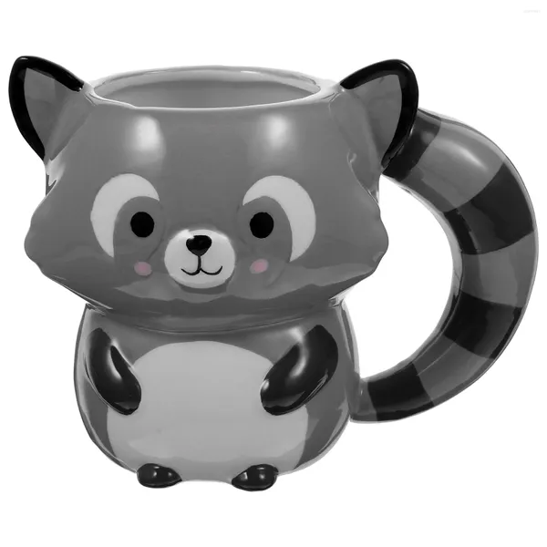 Tazas Ceramic Taza Oficina de café Caza Cerámica Agua de pan de jengibre para el hogar Raccoon de animales de leche doméstica