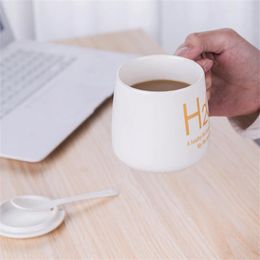 Tasses en céramique tasse imprimement texte personnalisé au café de tasse de lait créative présente mignon tasses à thé cadeau