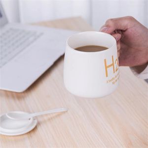 Mokken keramische mug print tekst gepersonaliseerde koffie melkbeker creatief aanwezig schattig cadeau theekopjes oven aardewerk porselein drinkware