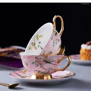 Mokken Keramische Phnom Penh Thee Set Creatieve Hoge Kwaliteit Bone China Koffiekopje Schotel Lepel Thuis Romantische Middag Drinkware