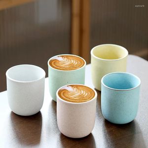 Tasses Tasse à thé en céramique Style nordique Mat Fond plat Point de café autour de la cuisinière Glace Simple