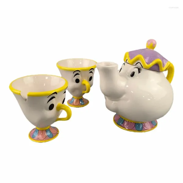 Tasses en céramique tasse à café plaqué or tasse à thé de beauté 3D ensemble drôle boisson créatif haut petit déjeuner lait kawaii tasses