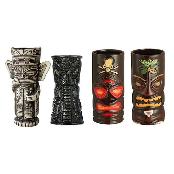 Tasses en céramique Tiki tasse créative porcelaine bière vin tasse barre outil exotique cocktail verres 231216