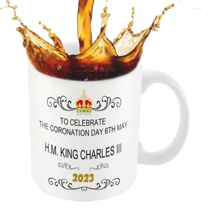Mokken Charles III Cup Nieuwheid Kantoor Koffie Mok 350 ml King Ceramic Political Gift 2024 van Engeland zijn Royal Majest