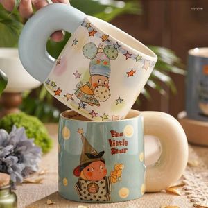 Mugs Children's Fun Water Cup Big Handghandel Mollig schattige keramische mok huishoudkantoor Kawaii koffiebekers
