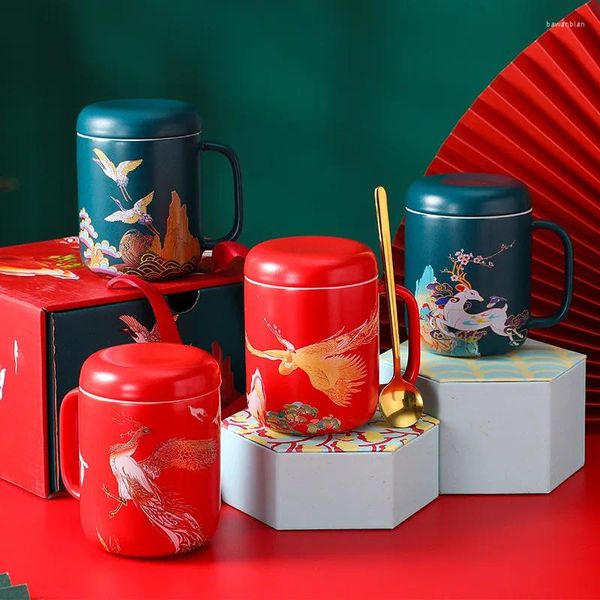 Tasses China-Chic Ceramic Tug Creative Chinese Style Design Business Gift Home Cup Wedding Hand