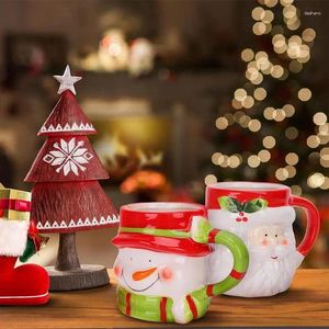 Tasses de Noël céramique à boire tasse résistante à la chaleur contenant des contenants de café décor pour