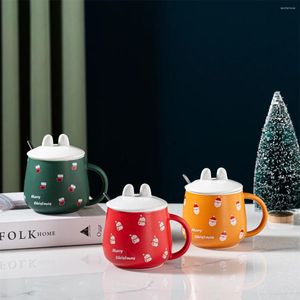 Tasses cadeau de noël tasse mignon dessin animé bonhomme de neige en céramique étudiant tasse Couple réseau eau rouge