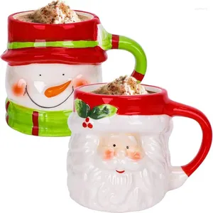 Tasses de Noël de vacances de Noël céramique à boire tasse de santa santa reinier tasse de table décor pour