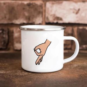 Mokken CIRKEL SPEL Koffie Vrienden Geschenken Creatieve OK Emaille Mok Thuis Drink Water Cup