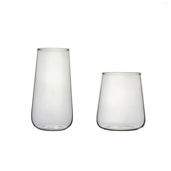 Tasses en verre transparent tasse réutilisable transparent utilisé comme jus de lait de café verres pour la cuisine