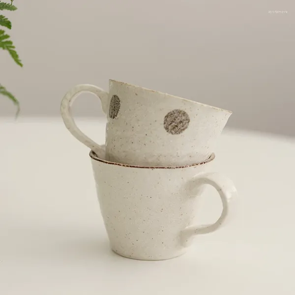 Tasses à café en porcelaine grossière à pois, tasse à thé importée du Japon, ensemble d'après-midi exquis