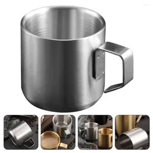 Mugs Coffee Cup Milk Toddlers Cups Huishoudelijke roestvrijstalen metalen Multi-use ontbijt Decoratieve huis Espresso mok