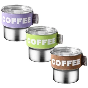 Mokken Koffiekopje Reismok Stro Water morsbestendig met deksel Roestvrij staal voor keuken Autohouder Machine