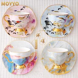 Mugs Coffee Cups Porcelain Coffe Cup Bot China Coffeeware Tea Cups en Saucer Sets Birthday Cadeau Wedding Decoratie Nieuwe aankomst