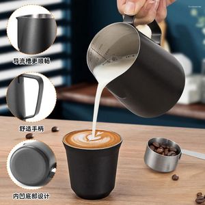 Tasses café lait mousseur pichet pichet 304 acier inoxydable avec échelle Latte processus de peinture à la vapeur cuisine café accessoires