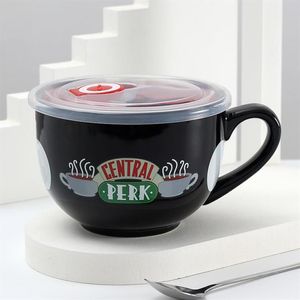 Tasses tasse à café amis émission de télévision Central Perk tasse à Cappuccino Kawaii mignon petit déjeuner grande taille en céramique Drinkware269u