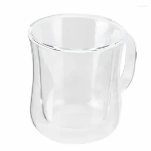 Tasses à café tasse transparente chaleur et tasse résistante au froid verre borosilicate de verre facile à nettoyer pour les restaurants ELS