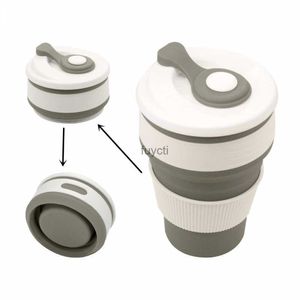 Tasses Tasses à café voyage pliable en Silicone tazas portables pour l'extérieur Camping randonnée pique-nique pliant bureau tasses d'eau sans BPA YQ240109