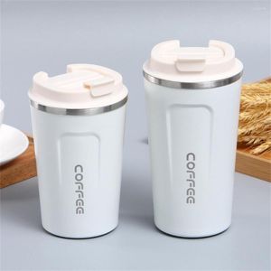 Mugs Coffee Vacuüm Cup Roestvrij staal Thermische mokthee Milk Beer Water Thermo-fles met niet-slip kast LEAKBIEVE KLAAF