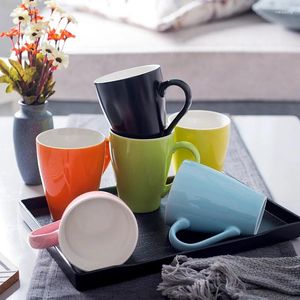 Tasses tasses à jus de fruits en céramique émaillée colorée avec texte imprimable lettrage de tasse d'eau domestique multicolore