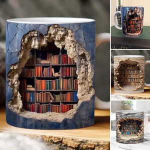 Tasses créatives étagères 3D trou dans une couche de tasse murale tasse à café personnalisée thé cadeaux de noël