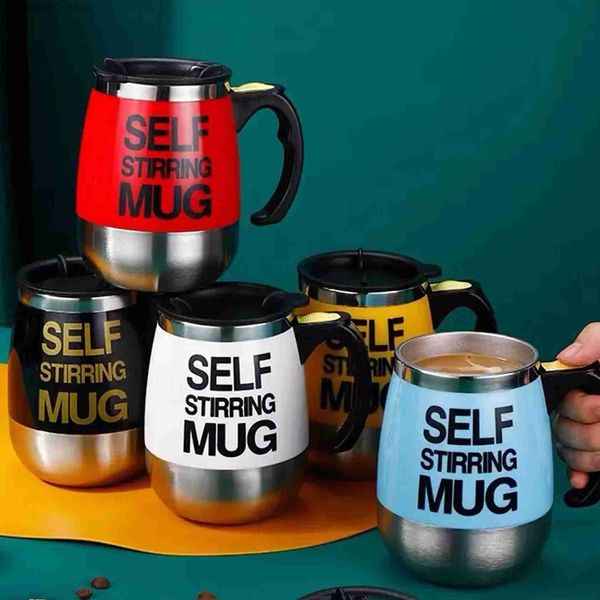 Tazas Creativo Automático Agitación Taza de Café Taza de Mezcla Magnética de Acero Inoxidable Grande Eléctrico Lazy Intelligence Shaker Regalo Portátil Q240202