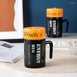 Mokken creatieve batterij -vormige bekerroman keramische 3D exotische internet beroemdheid Water mug koffie