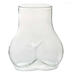 Tasses Creative BuShaped Tasse drôle BuCoffee épais clair verre borosilicate femmes corps cul tasse lait eau pour adultes cadeau