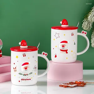 Mokken Creatieve cartoon Ceramic Cup Kerstman Mok Noordse koffiemelkwater