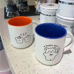 Mokken Creative Cartoon Cup Ceramics Cute Girl Japanse stijl Ins Simplicity Coffee Mug Home Grote capaciteit Student Persoonlijkheid mooi