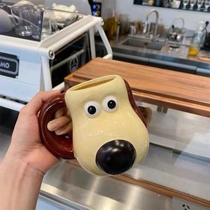 Mokken Creatieve cartoonhond en kopjes 3D Wallacs Gromits keramische beker grote capaciteit koffie melkmelk watersap kantoor huis mok