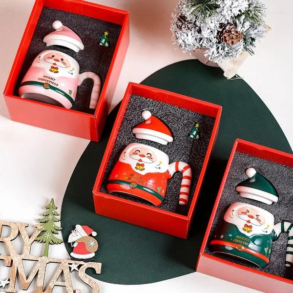 Tasses Créative Cartoon Santa Claus Cup Cup Net Red Red Coul Couleur Hand Couleur Amazon Gift Mark