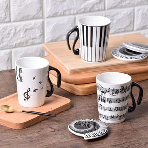 Mugs Creative Ceramic Personnalis Notes Cup Music Score Piano Keyboard Coffee Band Gamak