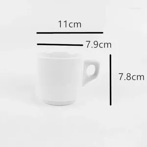Tasses créatives en céramique blanc glaçage à thé tasse tasse de tasse de conception en relief unique tasse de petit-déjeuner