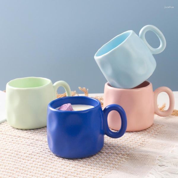 Tasses créatives en céramique bleu de mer profonde, tasse à café, bière, cadeau de noël, tasses Kawaii, verres à thé inhabituels