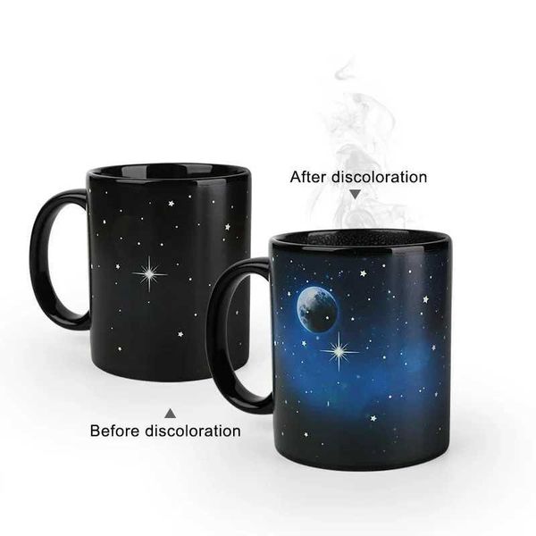 Tasses Creative Earth Magic Mug Sublimation Tumblers tasse de café Drinkware en céramique tasses Discoloration Cadeaux personnalisés Bar personnalisé 240410