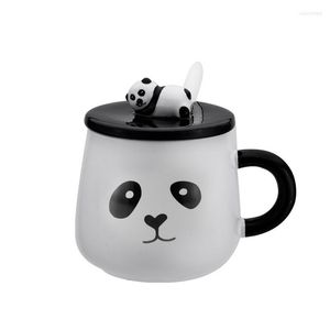 Mokken Creative Gift Ceramic Cup Studentenkantoor Worker Hand getrokken mok Panda cartoon waterfles met dekselmelk koffieketel