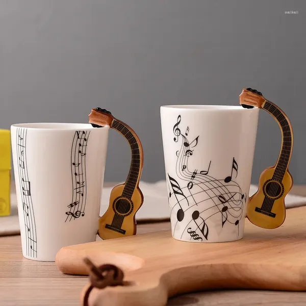 Tasses créatives high beey home coupe céramique tasse Instagram music water café couple cadeau de tasse