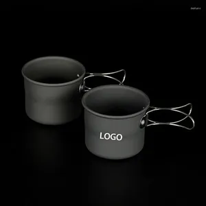 Tazas creativas multifuncionales con mango plegable, taza de cerveza, 150ml, café para acampar al aire libre, venta al por mayor, logotipo de personalización gratuito