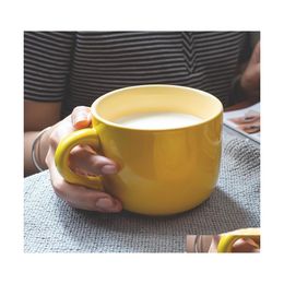 Mokken creatieve Noordse koffiemok drink melkkantoor ontbijt moderne keramische vriend tazas de cafe drinkglazen bk50 drop levering dh2d8