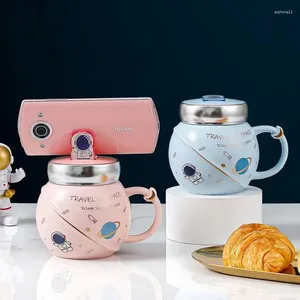 Tasses Creative Planet Tasse en céramique Tasse Star Sky Mignon Grande capacité Dessin animé Personnalité Couple Eau