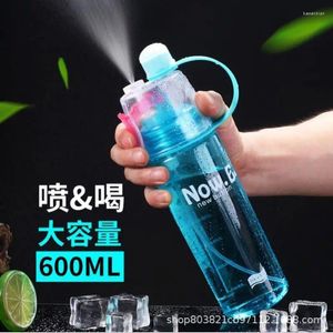 Tasses Creative Plastic Cup Outdoor Sports Hydrating Spray Spray Water Plaw Customation Cups with Louges