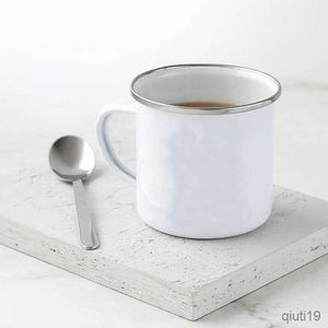 Tazas Taza de café vintage creativa Taza de té de viaje Jugo Tazas de esmalte de leche Tazas de cerveza de agua de oficina en casa hechas a mano ic Único mejor regalo R230713