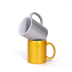 Tasses avec logo personnalisé, tasse à café en céramique avec finition brillante en métal doré