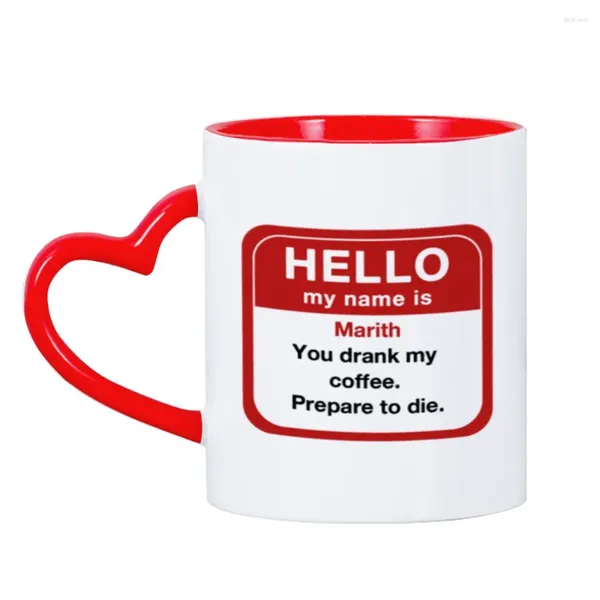 Tazas Nombre personalizado Taza de café Taza de té divertida Regalo para los amantes Adicto personalizado Novedad Cumpleaños Navidad